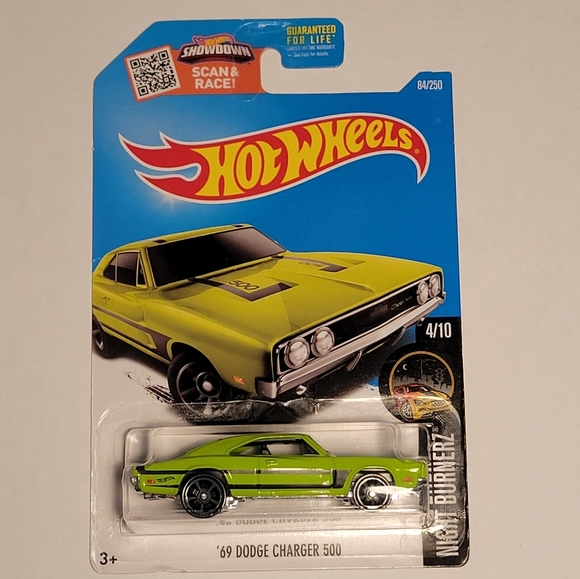 Hot Wheels Night Burnerz '69 Dodge Charger 500 4/10 2015 84/250 New Sealed - Picture 1 of 3